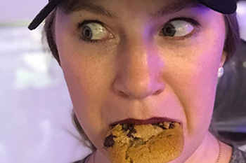 Althea being a little cutie with a cookie
