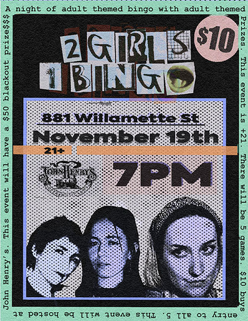 2 girls 1 bingo flier
